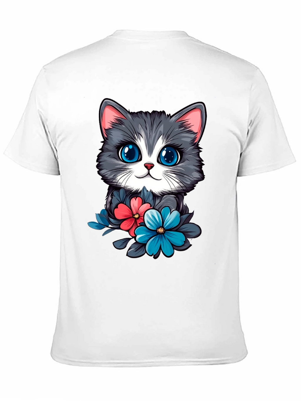 Cat & Floral T-Shirt