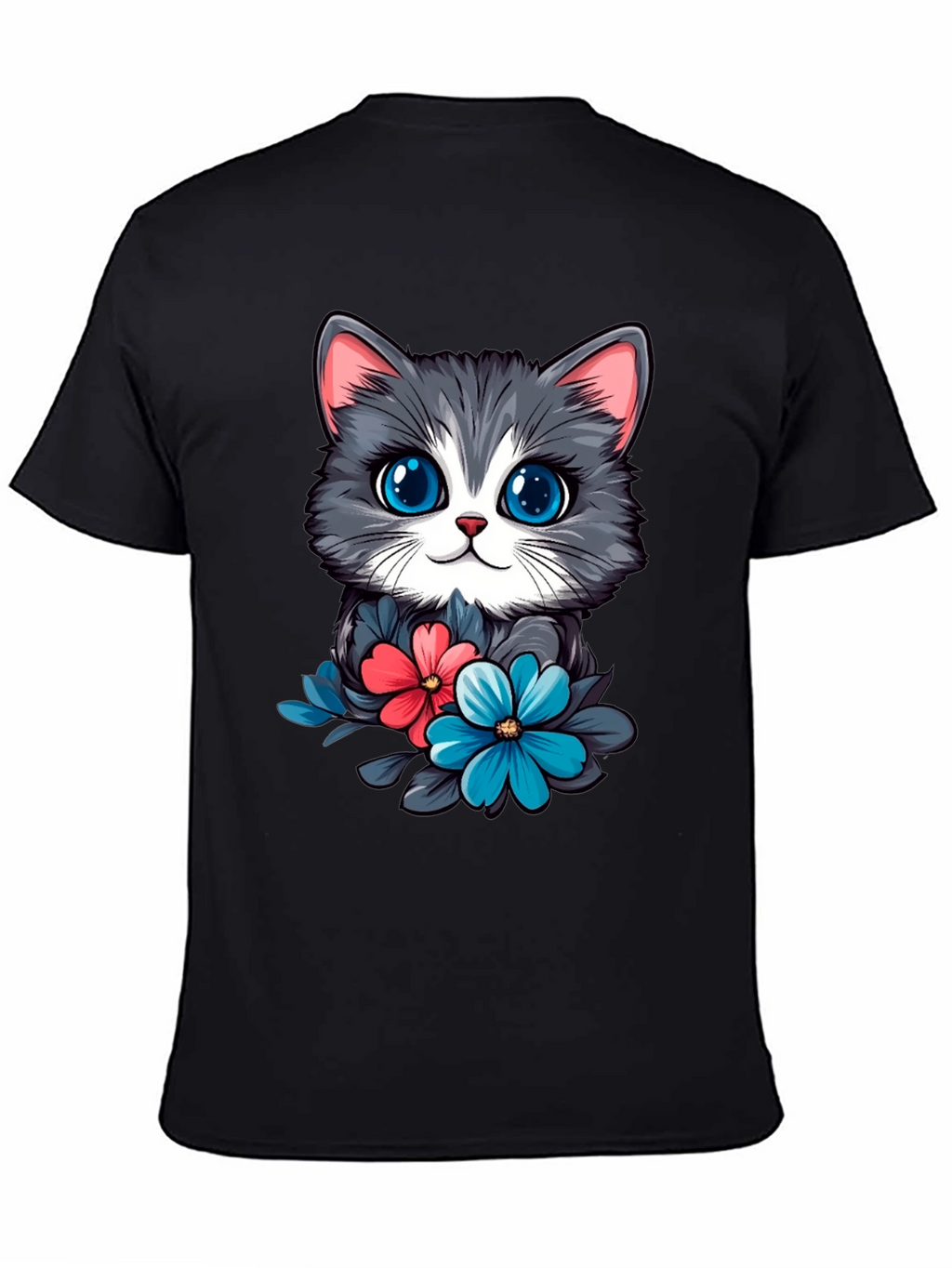 Cat & Floral T-Shirt
