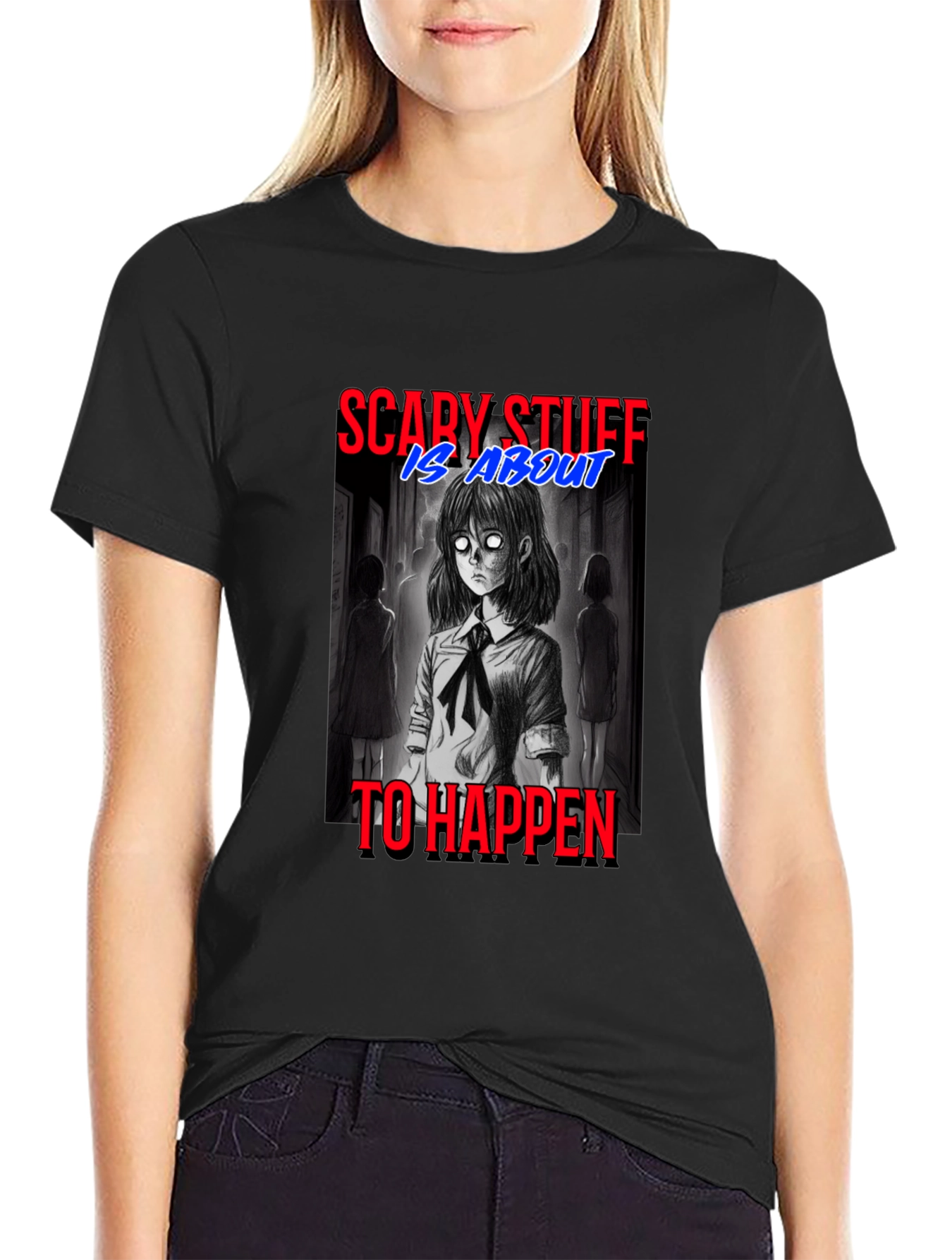 Scary Stuff Anime Graphic T-Shirt
