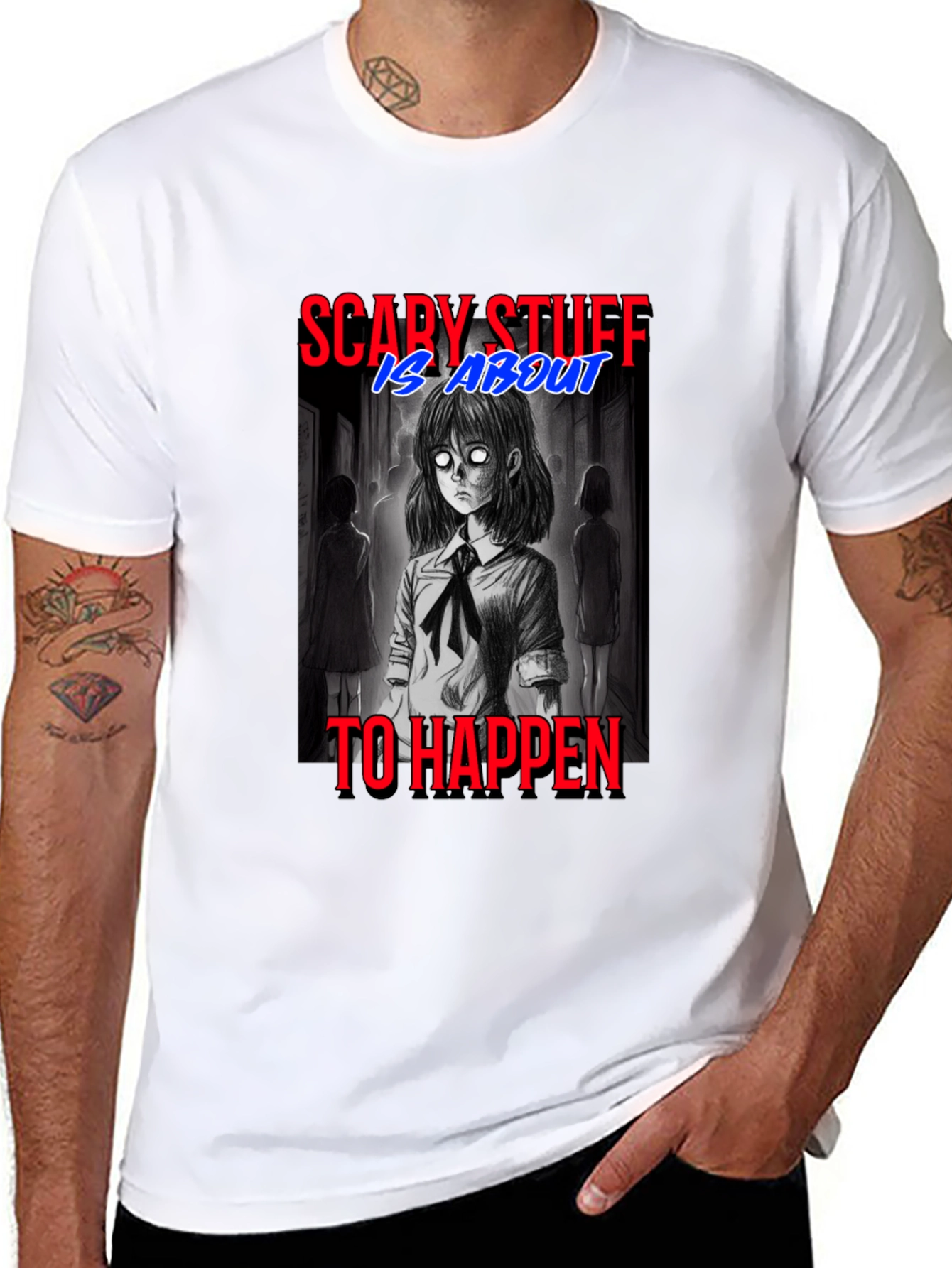 Scary Stuff Anime Graphic T-Shirt