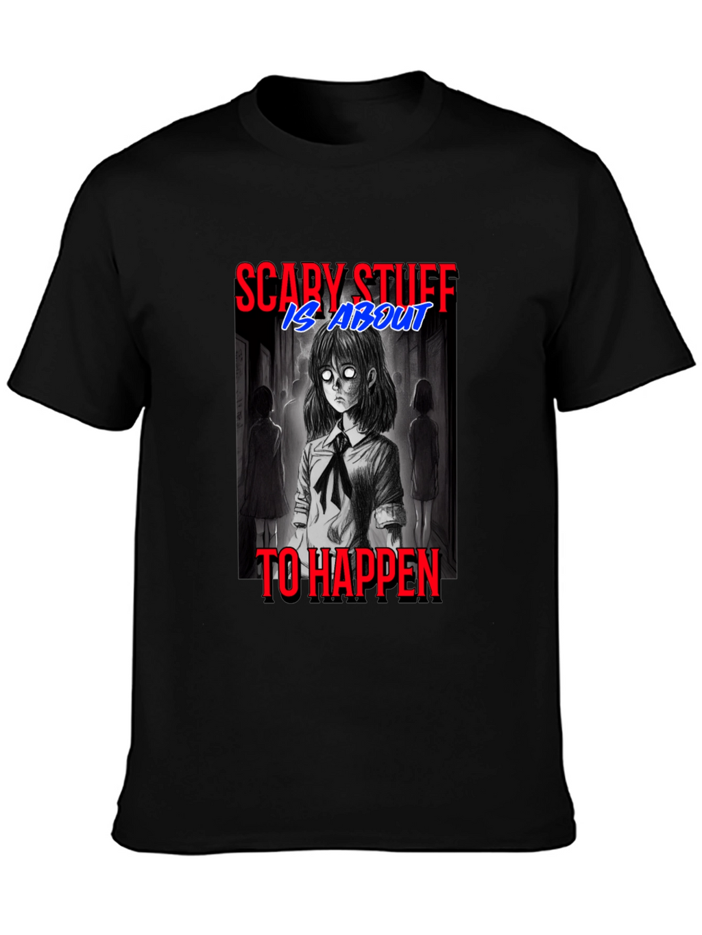 Scary Stuff Anime Graphic T-Shirt