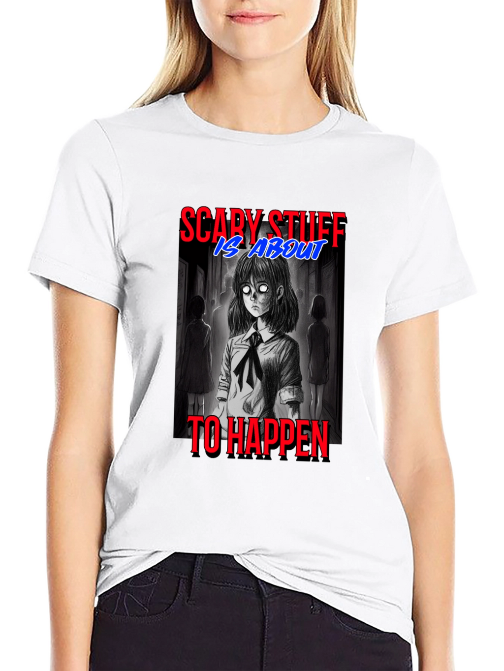 Scary Stuff Anime Graphic T-Shirt