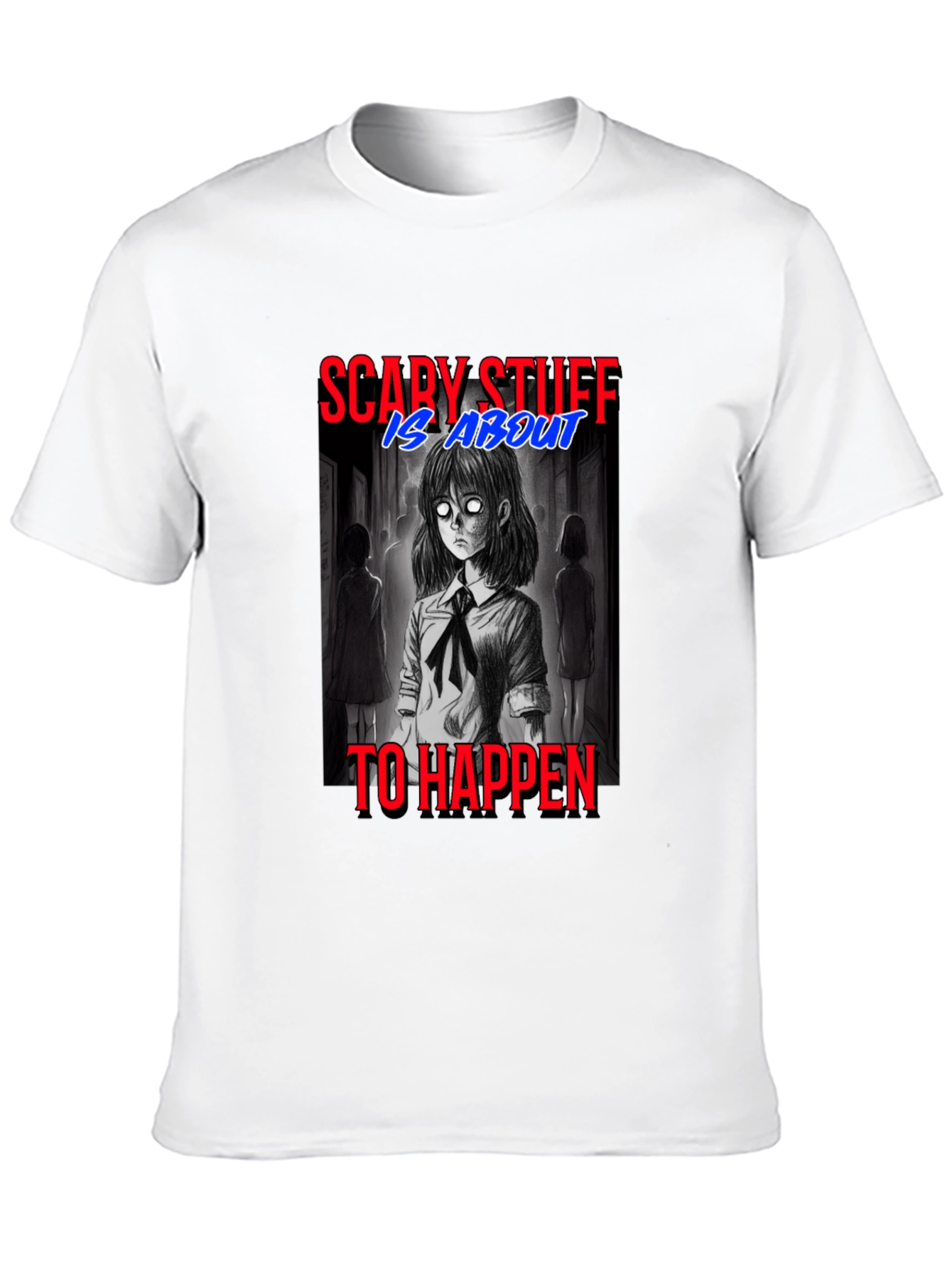 Scary Stuff Anime Graphic T-Shirt