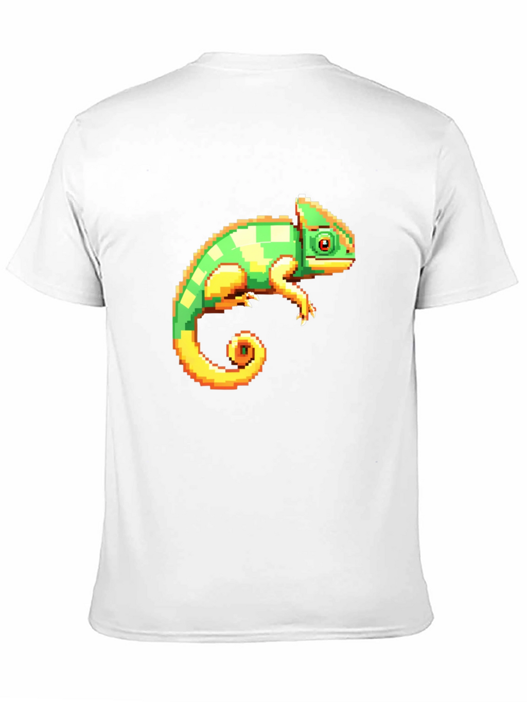 Pixel Chameleon Graphic Tee - Retro Gamer Style