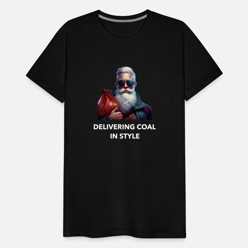 Delivering Coal in Style Funny Rock Santa