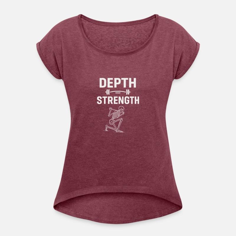 Depth strength gymmotivation quote with white text