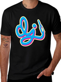 Retro DJ Graphic Tee - Black