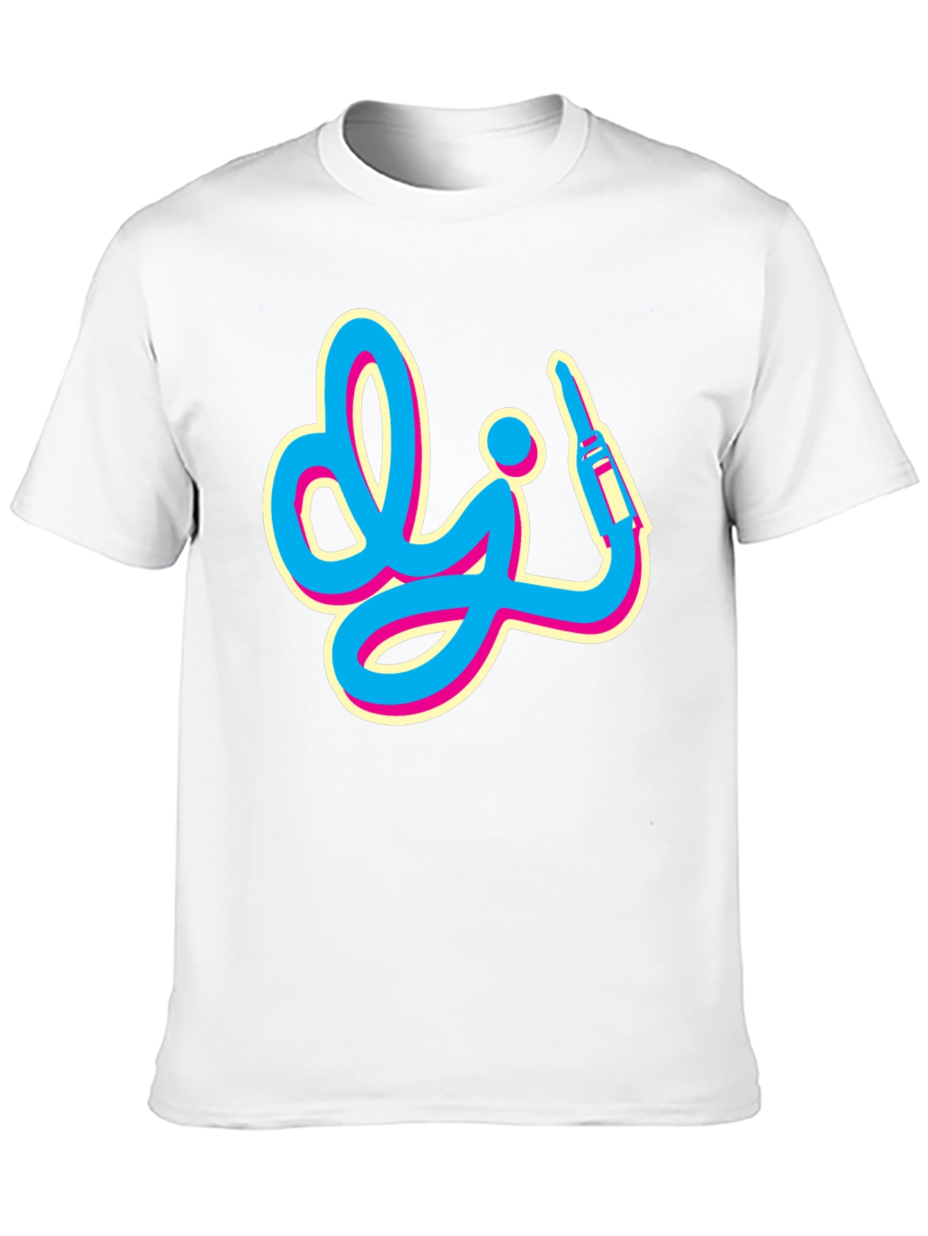 Retro DJ Graphic Tee - Black