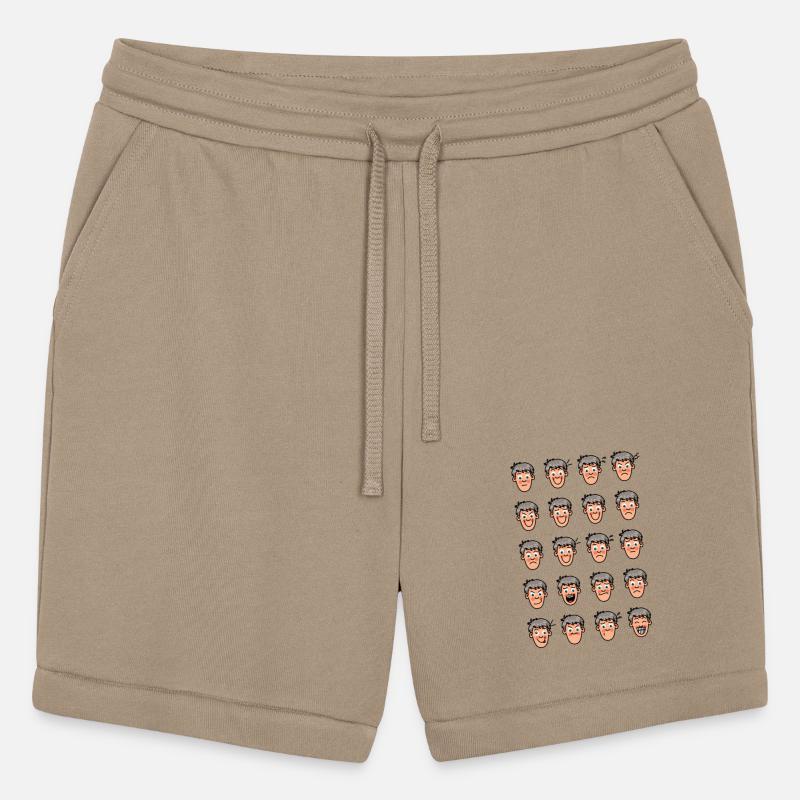 Different expressions on a little boy's face