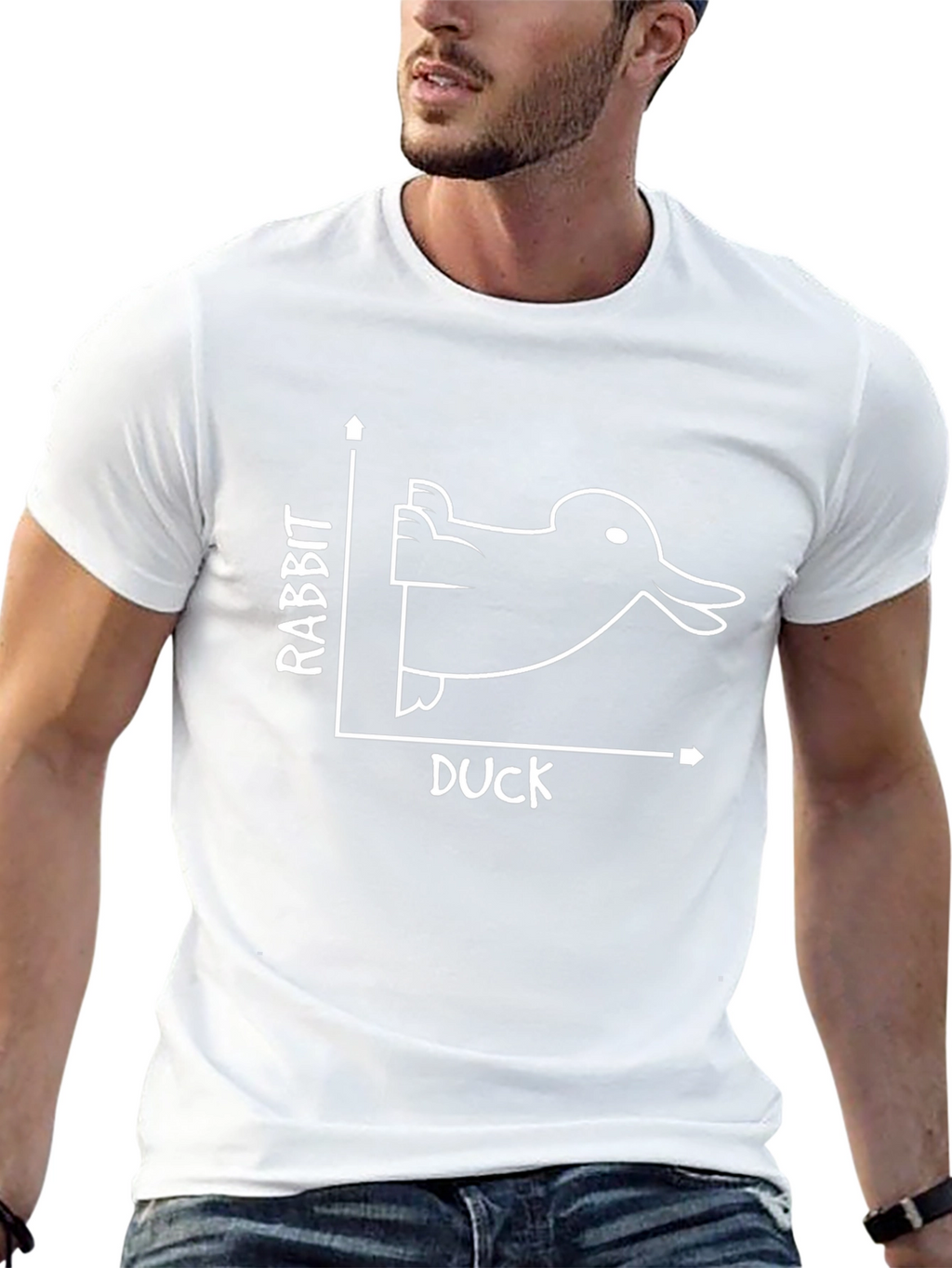 Rabbit Duck Illusion T-Shirt - Funny Optical Art