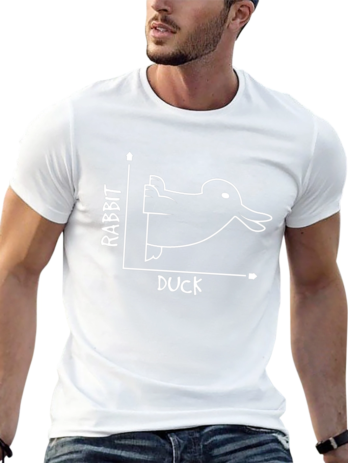 Rabbit Duck Illusion T-Shirt - Funny Optical Art