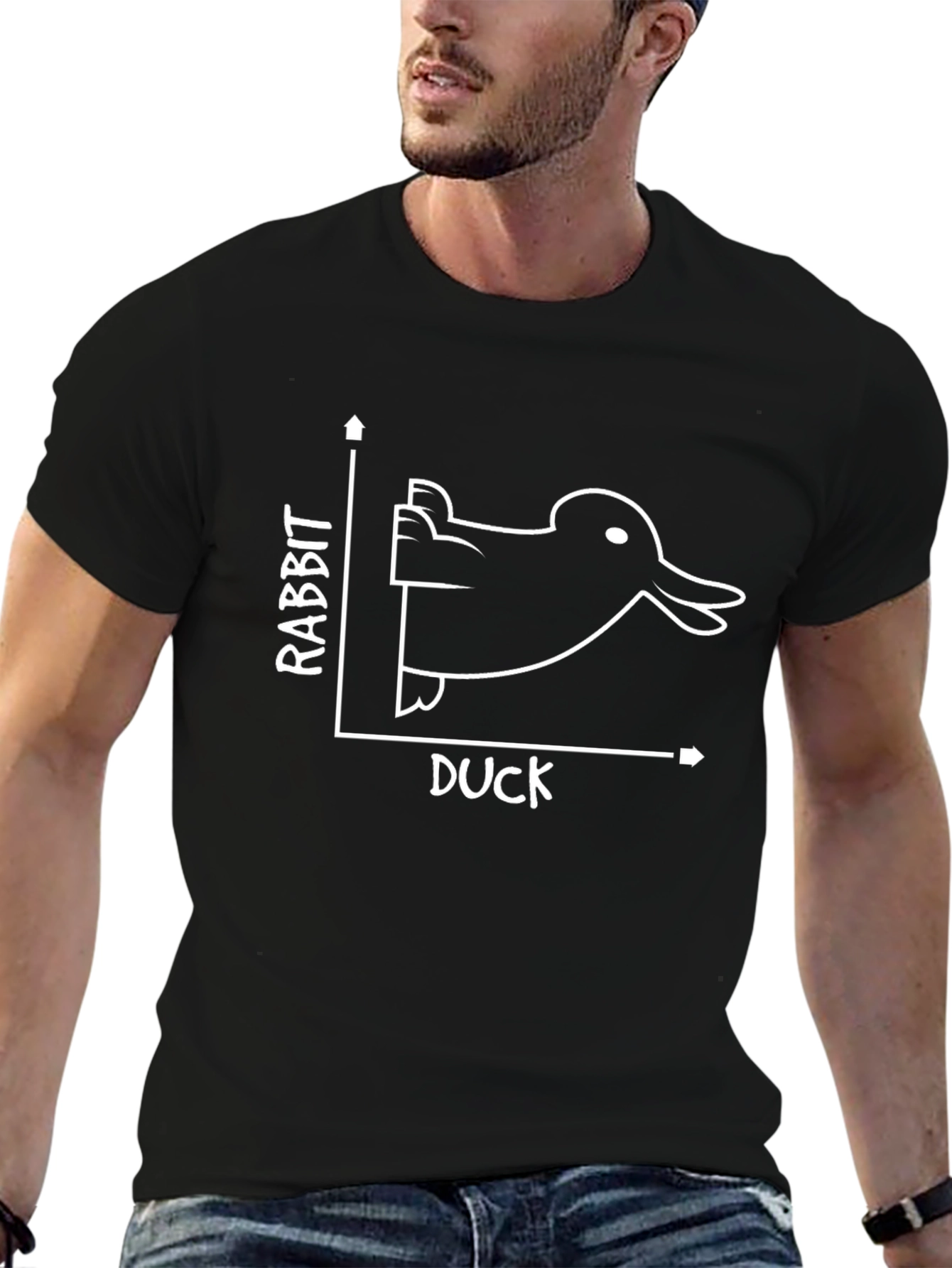 Rabbit Duck Illusion T-Shirt - Funny Optical Art