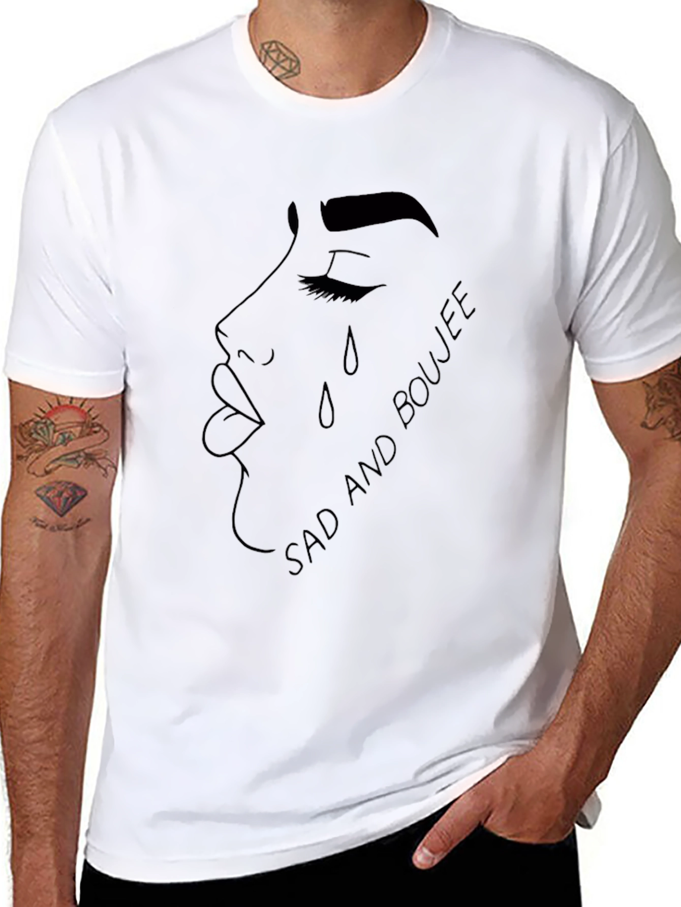 Sad and Boujee Graphic Tee - Stylish Comfort