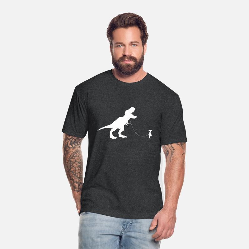 Dinosaur Shirt Pet On A Leach Led By A