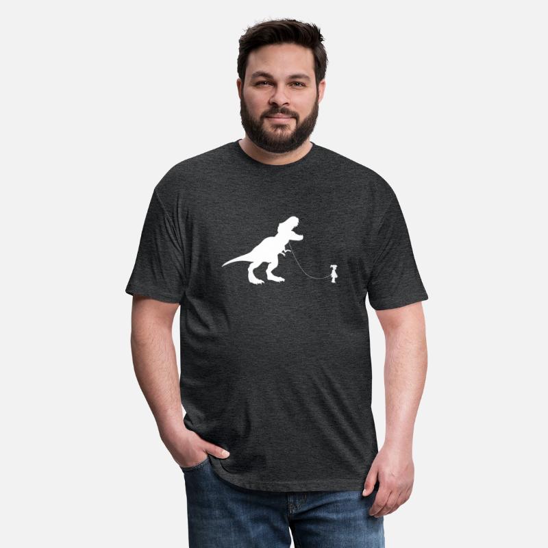 Dinosaur Shirt Pet On A Leach Led By A