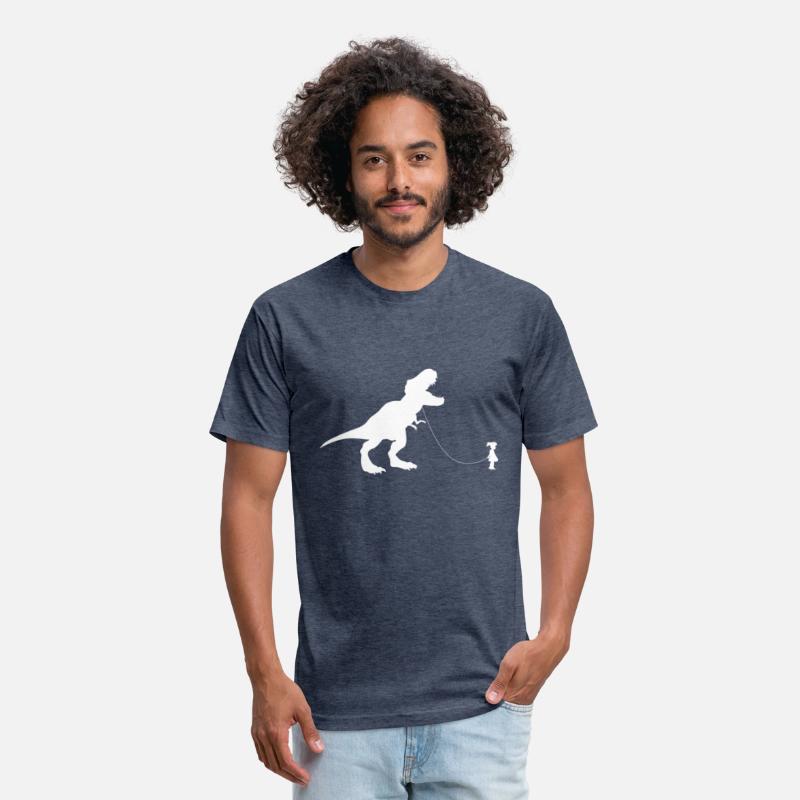 Dinosaur Shirt Pet On A Leach Led By A