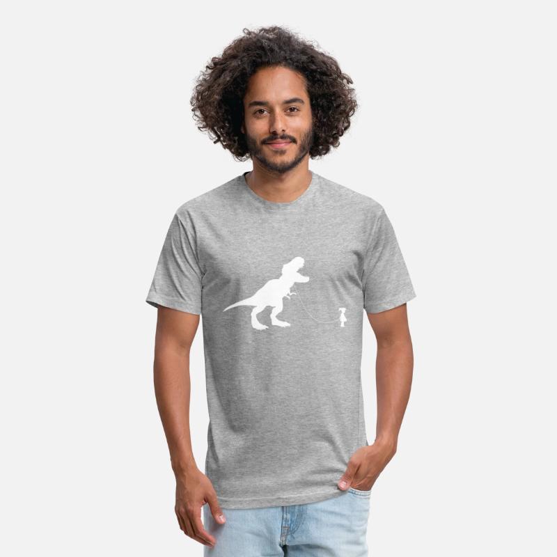 Dinosaur Shirt Pet On A Leach Led By A