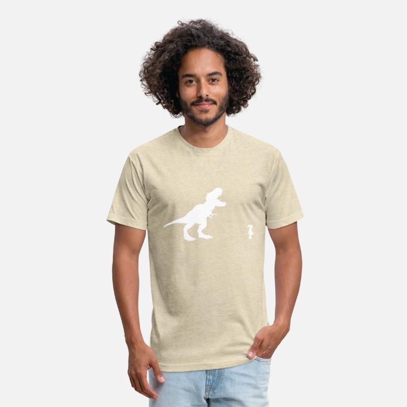 Dinosaur Shirt Pet On A Leach Led By A
