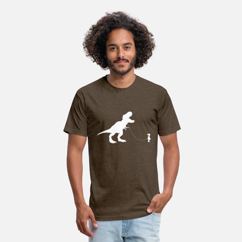 Dinosaur Shirt Pet On A Leach Led By A