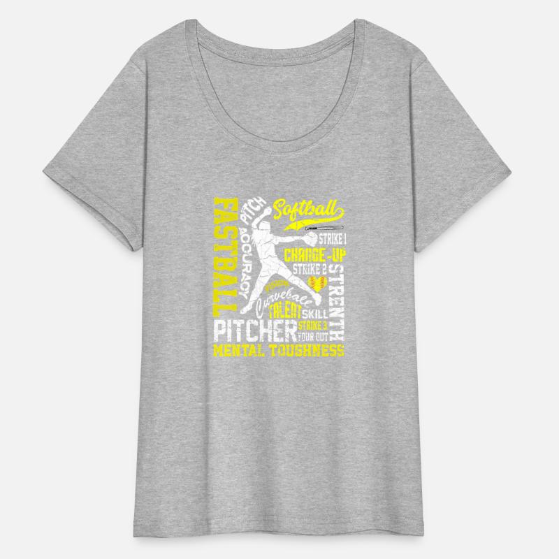 Distressed Look Softball Pitcher Best Traits Forn