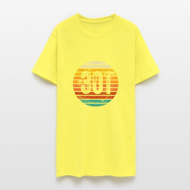 Distressed Vintage Sunset 301 Area Code