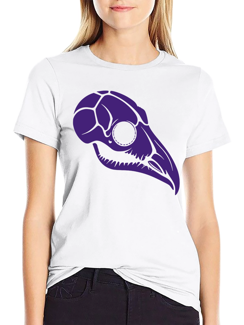 Raven Skull Graphic Tee - Black T-Shirt