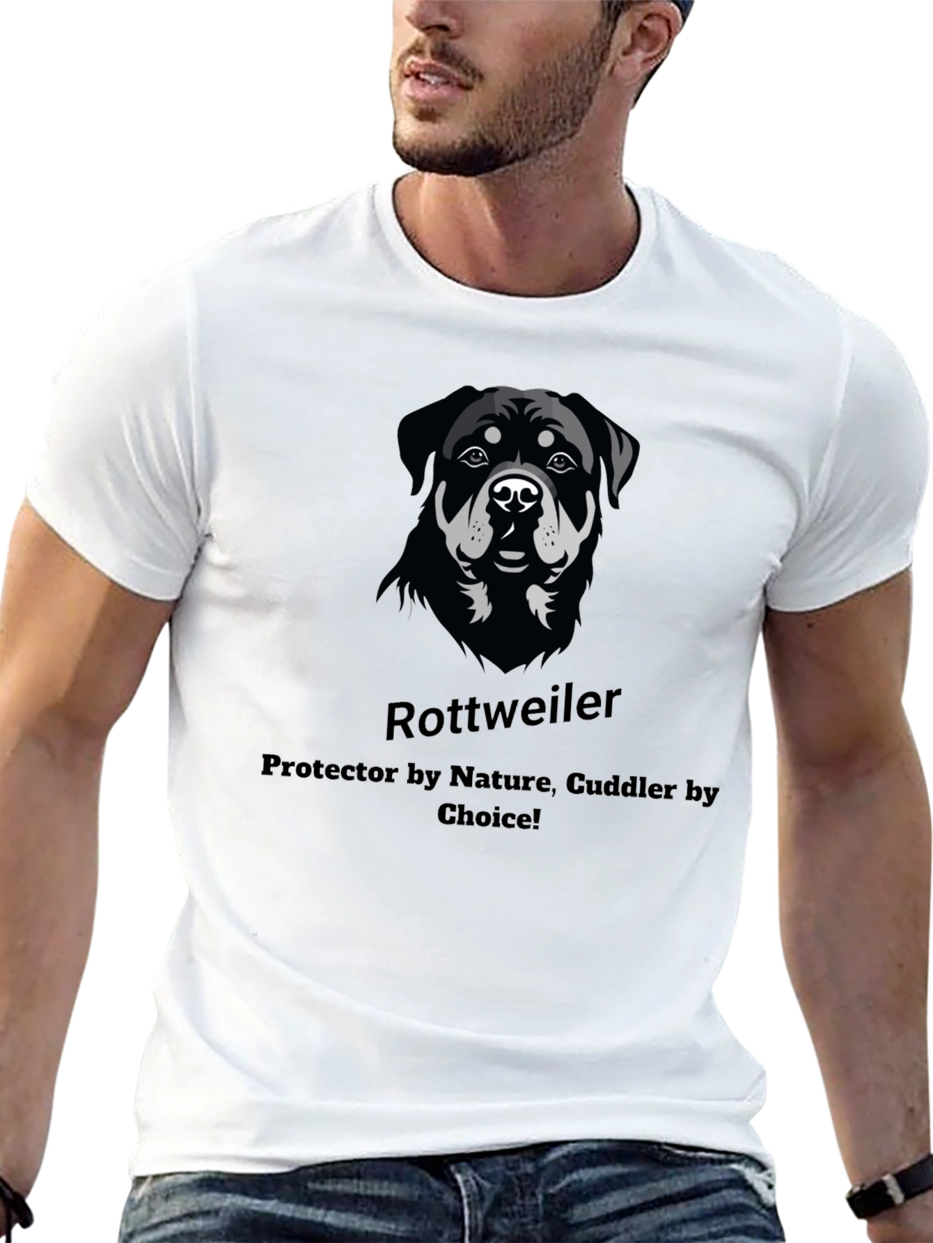 Rottweiler Dog Lover T-Shirt - Protector & Cuddler