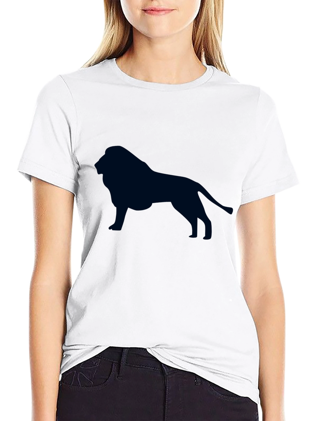 Lion Graphic Tee - Black Cotton