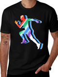 Rainbow Runner Graphic Tee - Stylish Athleisure Shirt