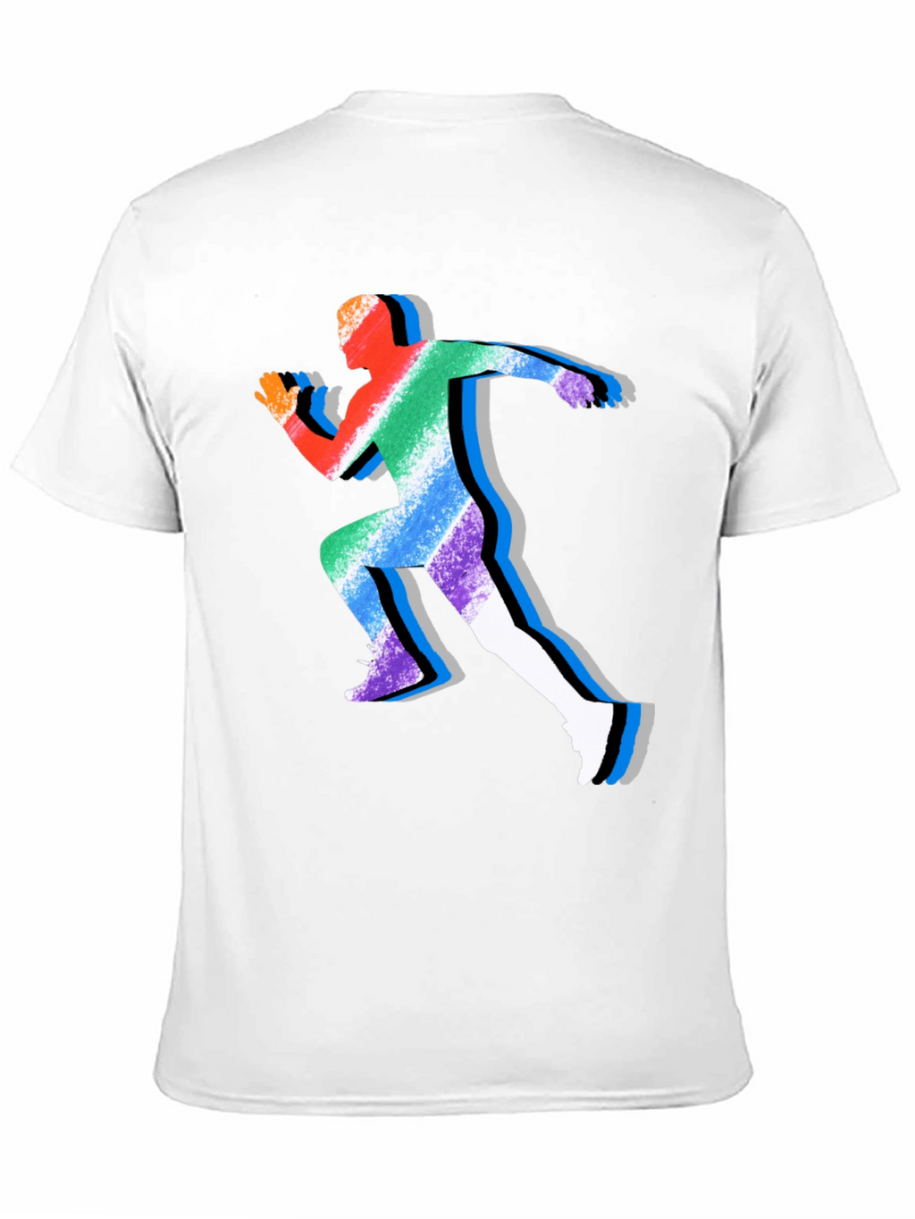 Rainbow Runner Graphic Tee - Stylish Athleisure Shirt