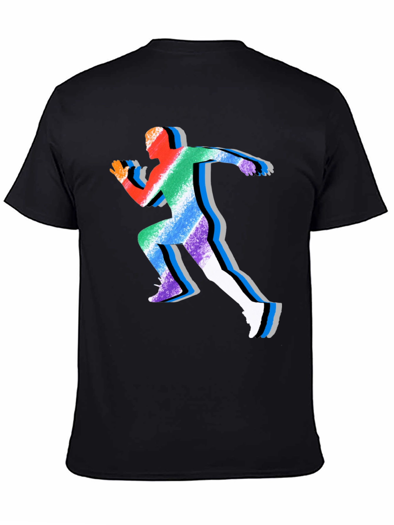 Rainbow Runner Graphic Tee - Stylish Athleisure Shirt