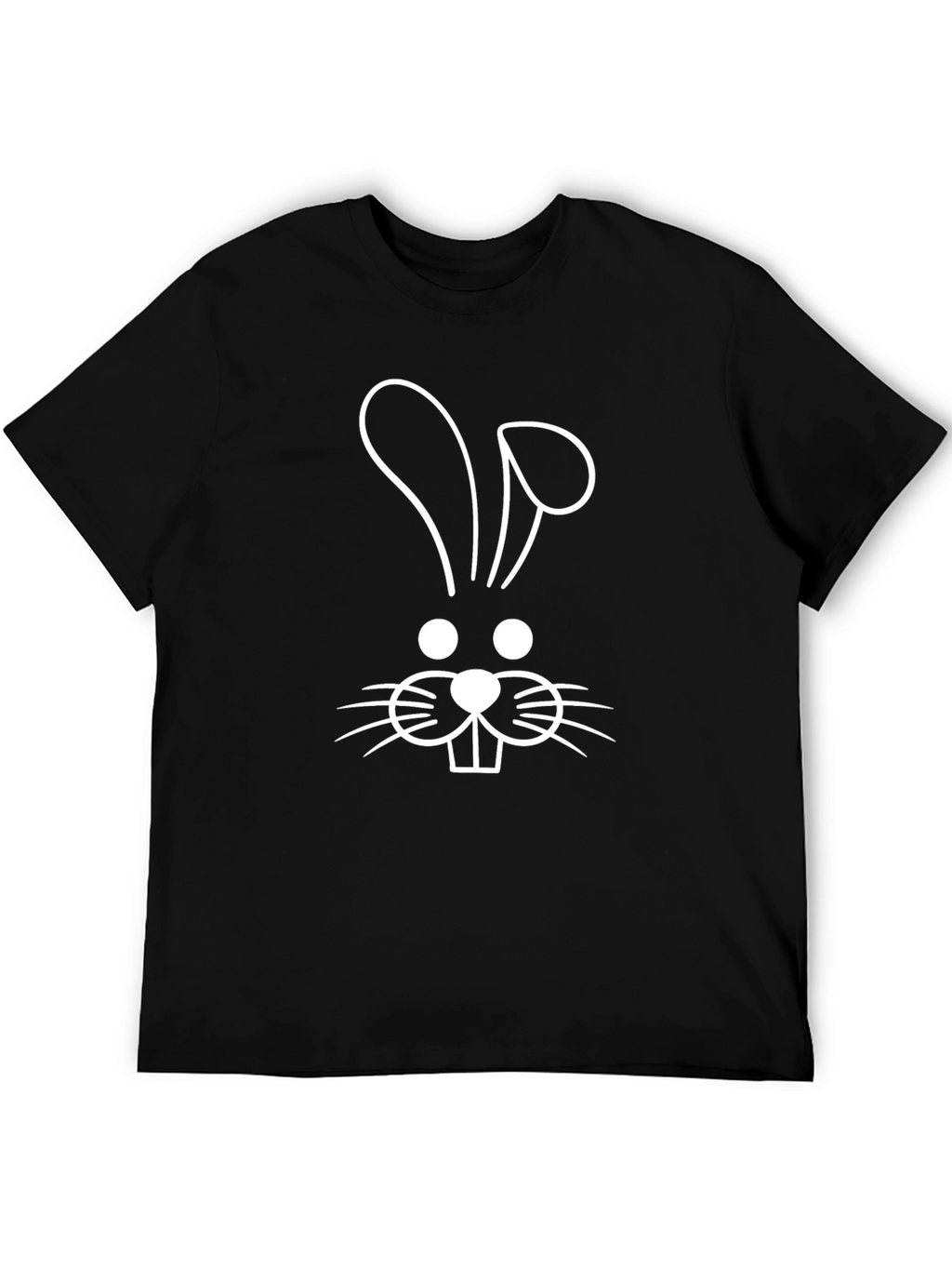 Bunny Face Black T-Shirt
