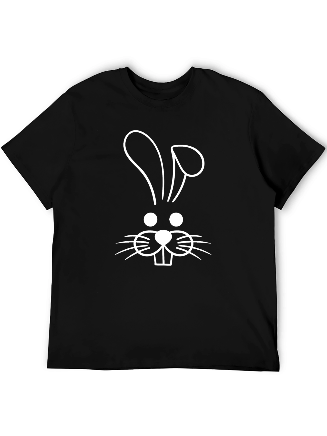 Bunny Face Black T-Shirt