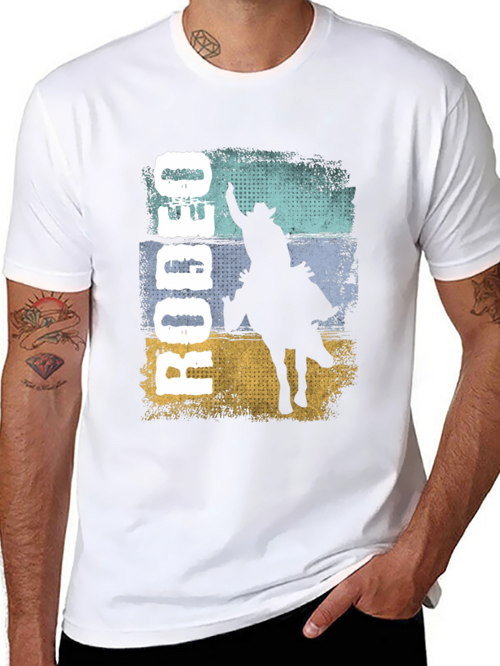 Rodeo Graphic Tee - Cowboy Riding T-Shirt