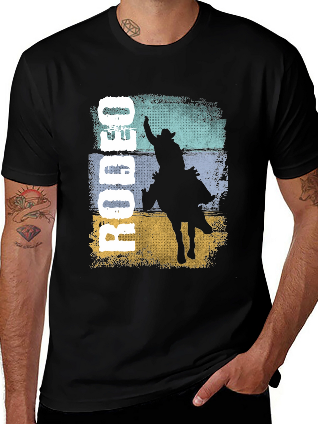 Rodeo Graphic Tee - Cowboy Riding T-Shirt