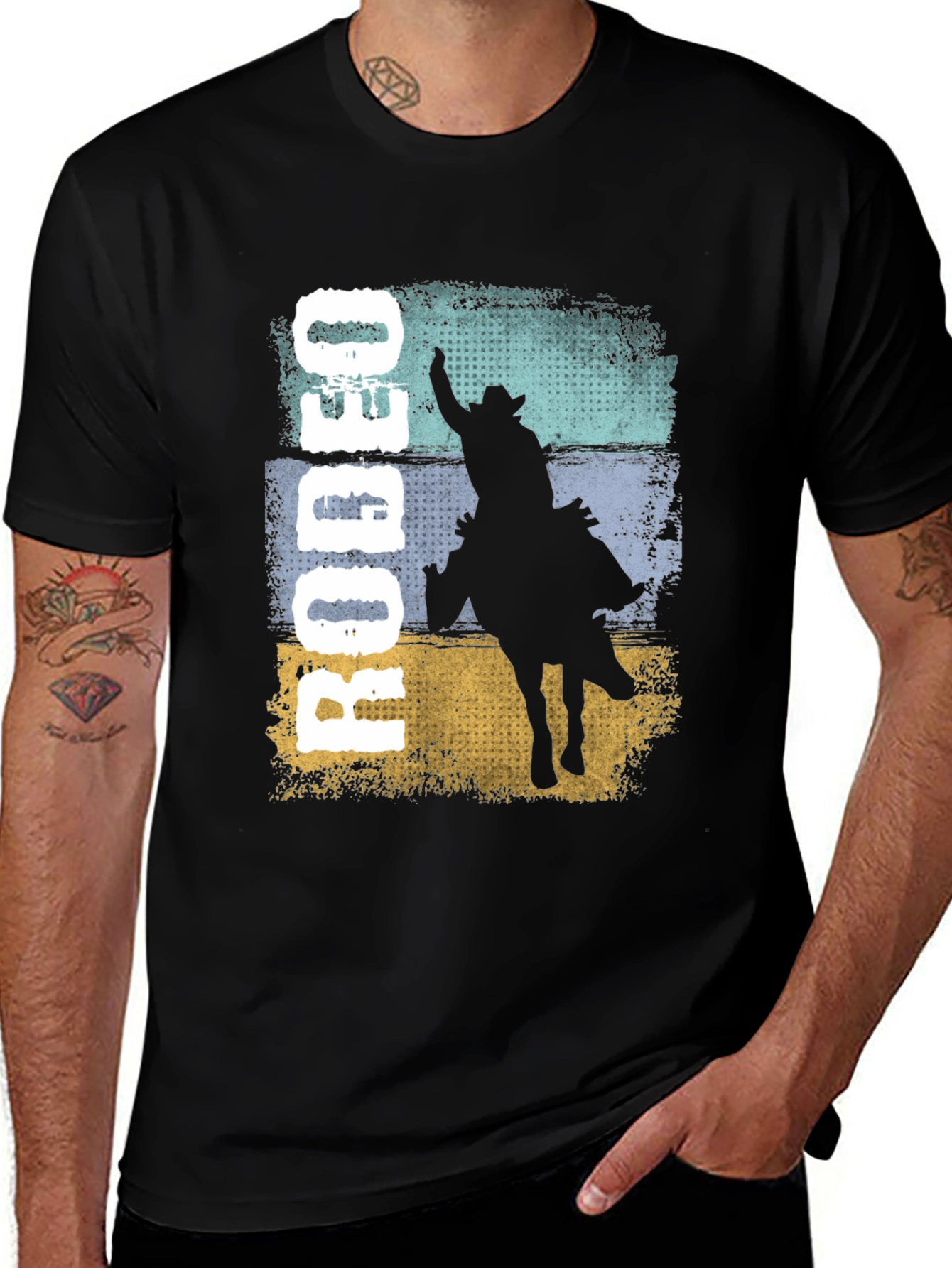 Rodeo Graphic Tee - Cowboy Riding T-Shirt