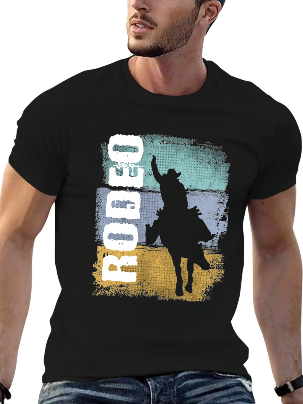 Rodeo Graphic Tee - Cowboy Riding T-Shirt