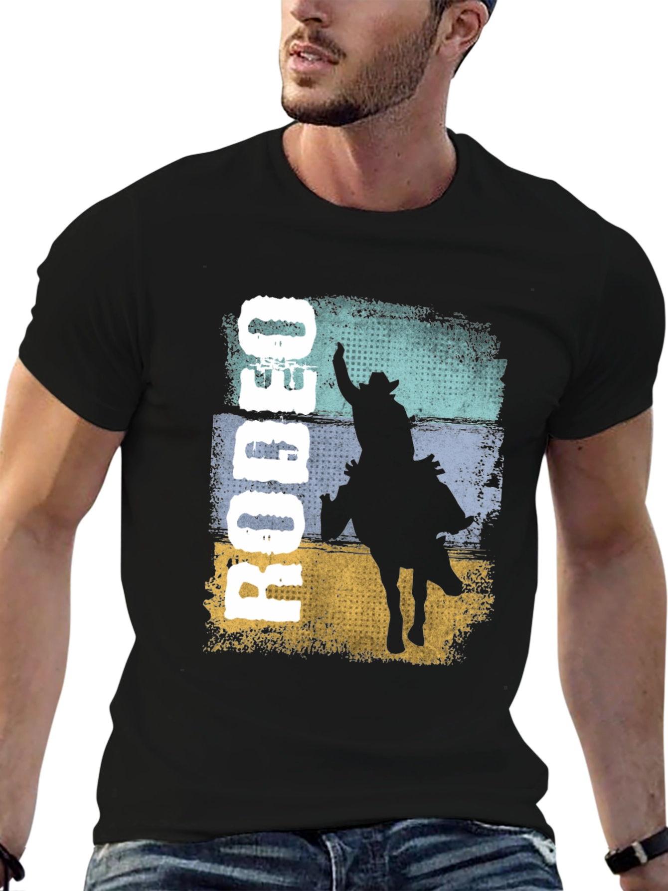 Rodeo Graphic Tee - Cowboy Riding T-Shirt
