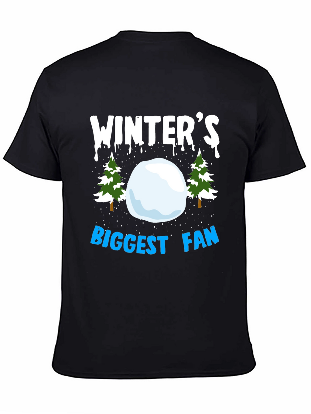 Winters Biggest Fan Black Graphic Tee