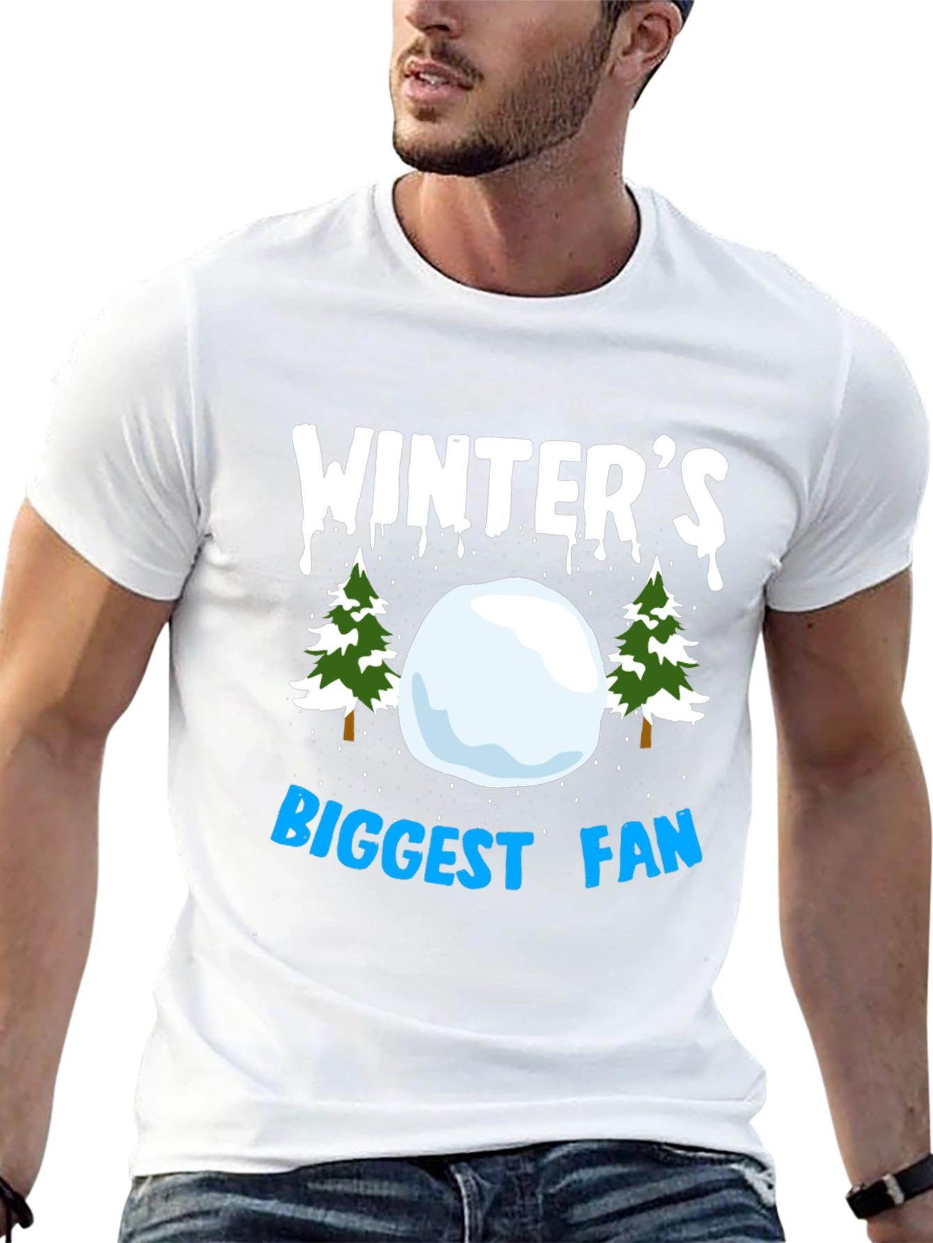 Winters Biggest Fan Black Graphic Tee