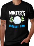 Winters Biggest Fan Black Graphic Tee