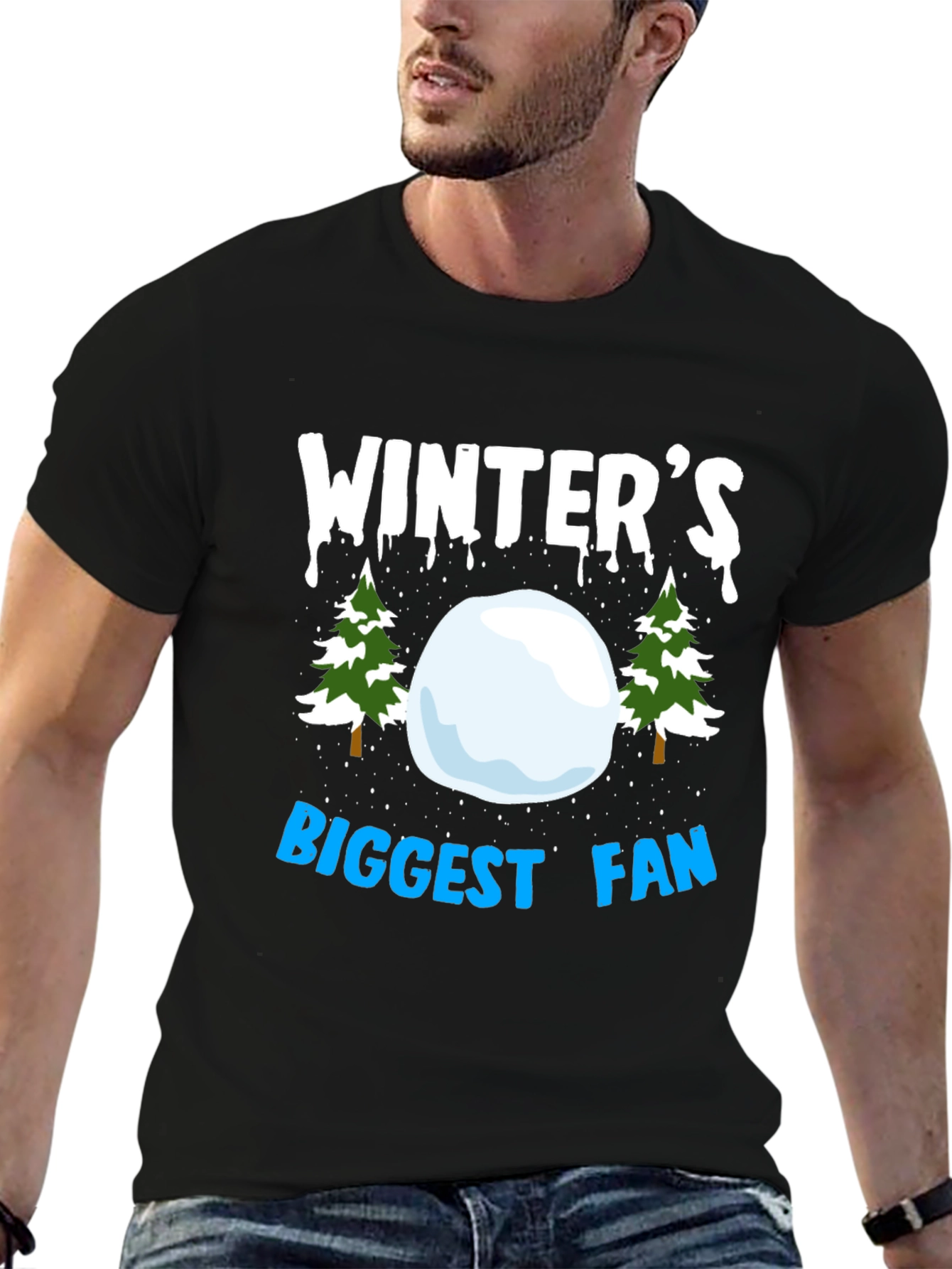 Winters Biggest Fan Black Graphic Tee