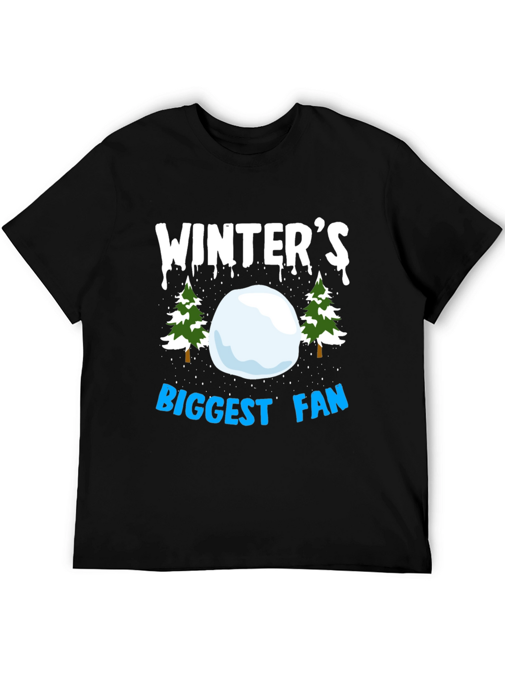Winters Biggest Fan Black Graphic Tee