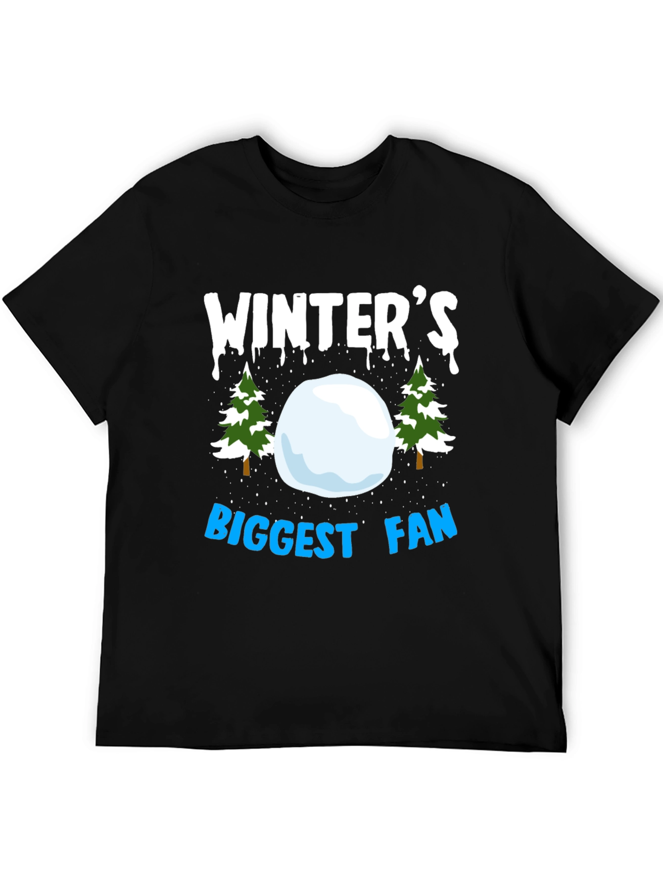 Winters Biggest Fan Black Graphic Tee