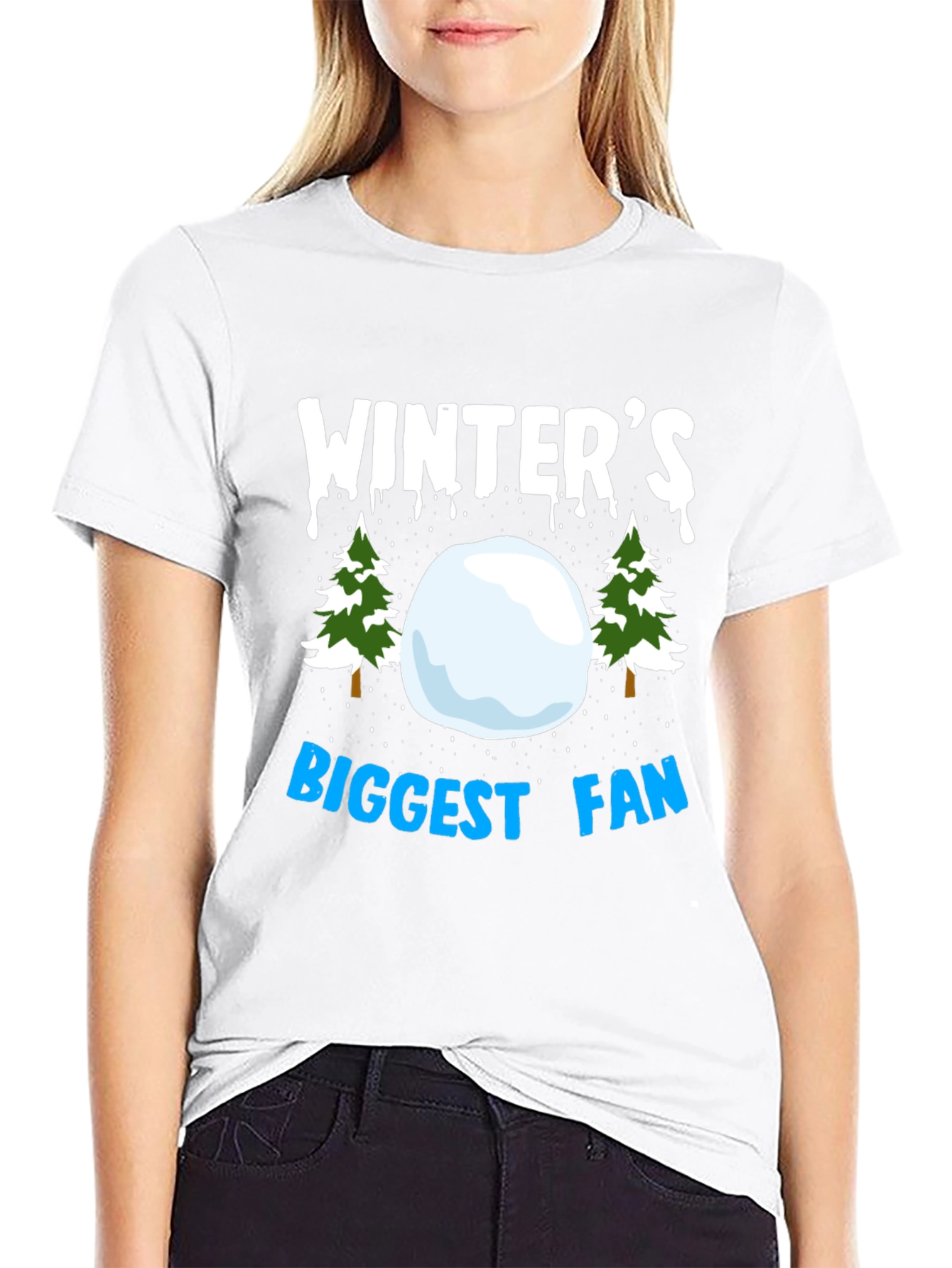 Winters Biggest Fan Black Graphic Tee