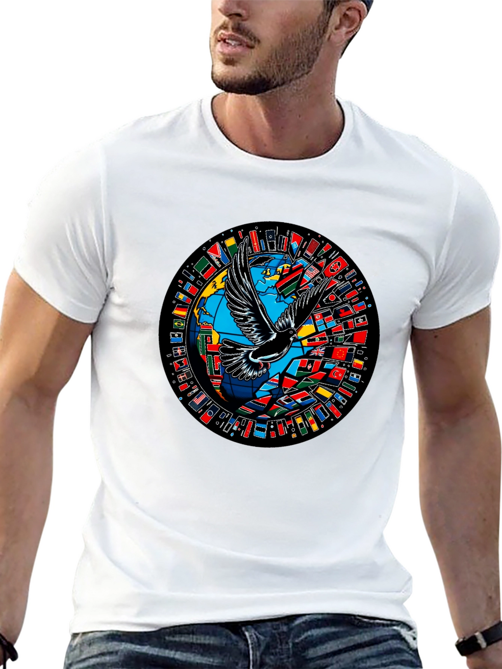 Global Peace Dove Graphic T-Shirt