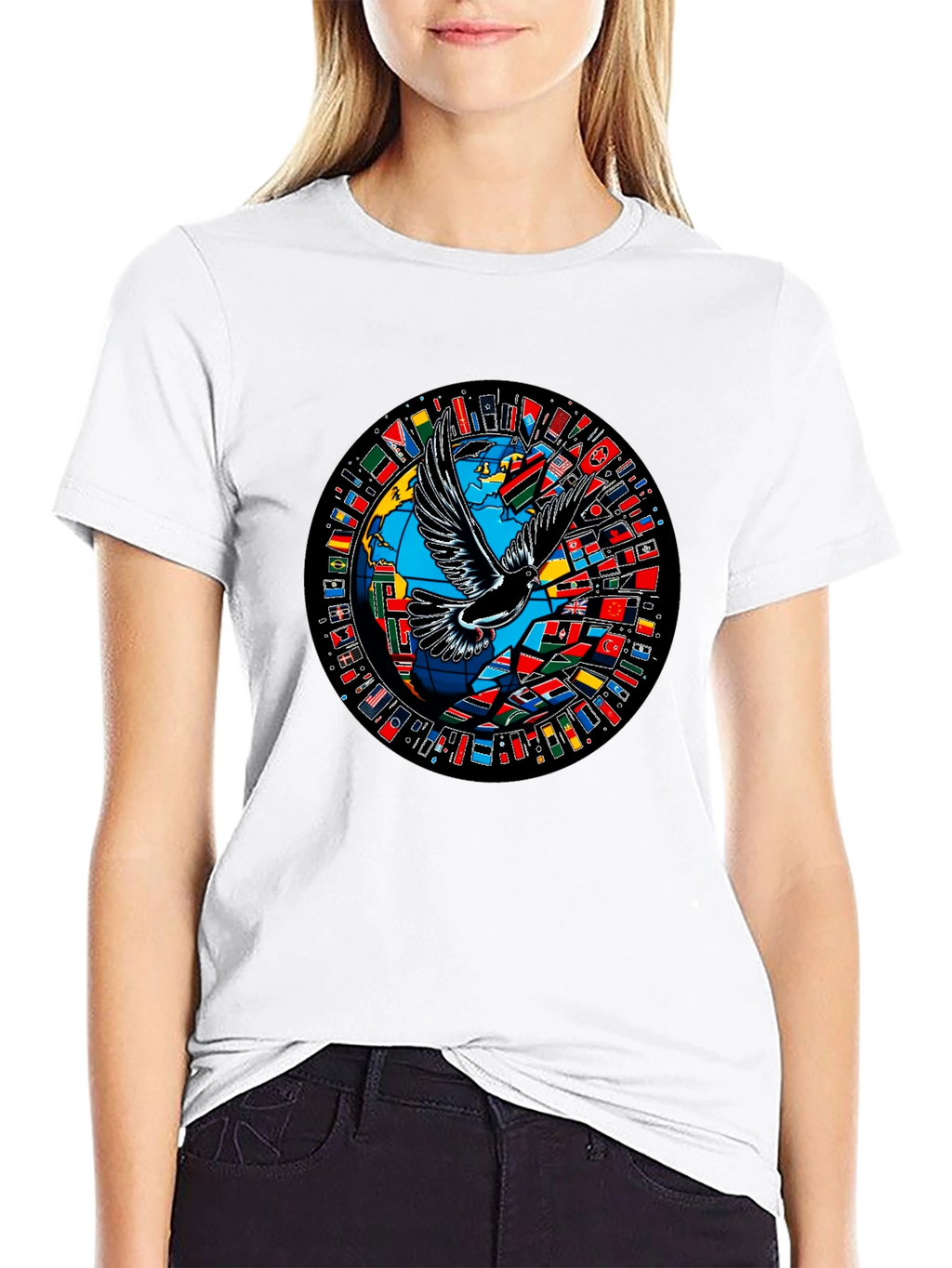 Global Peace Dove Graphic T-Shirt