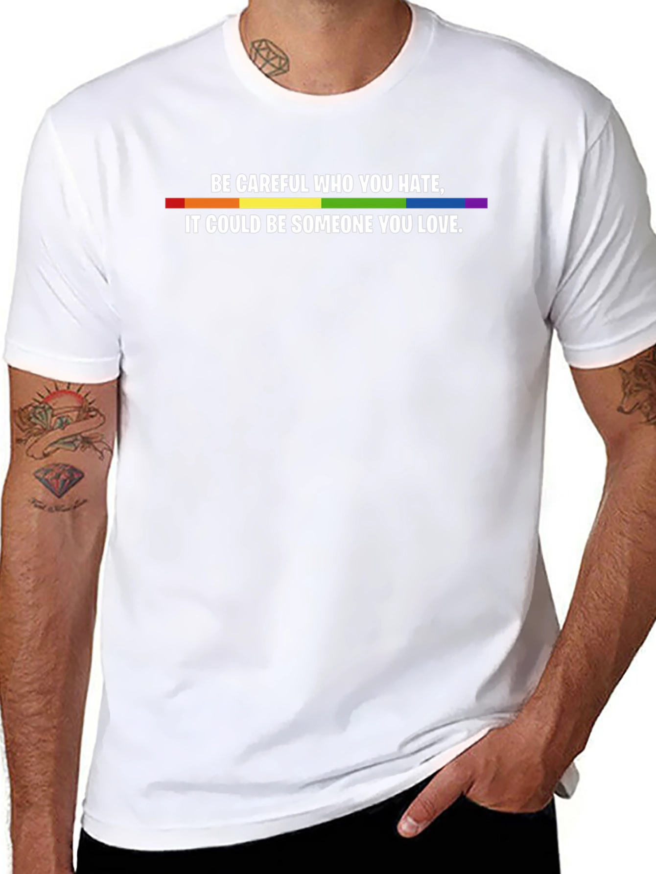 Be Careful Who You Hate LGBTQ+ Pride T-Shirt