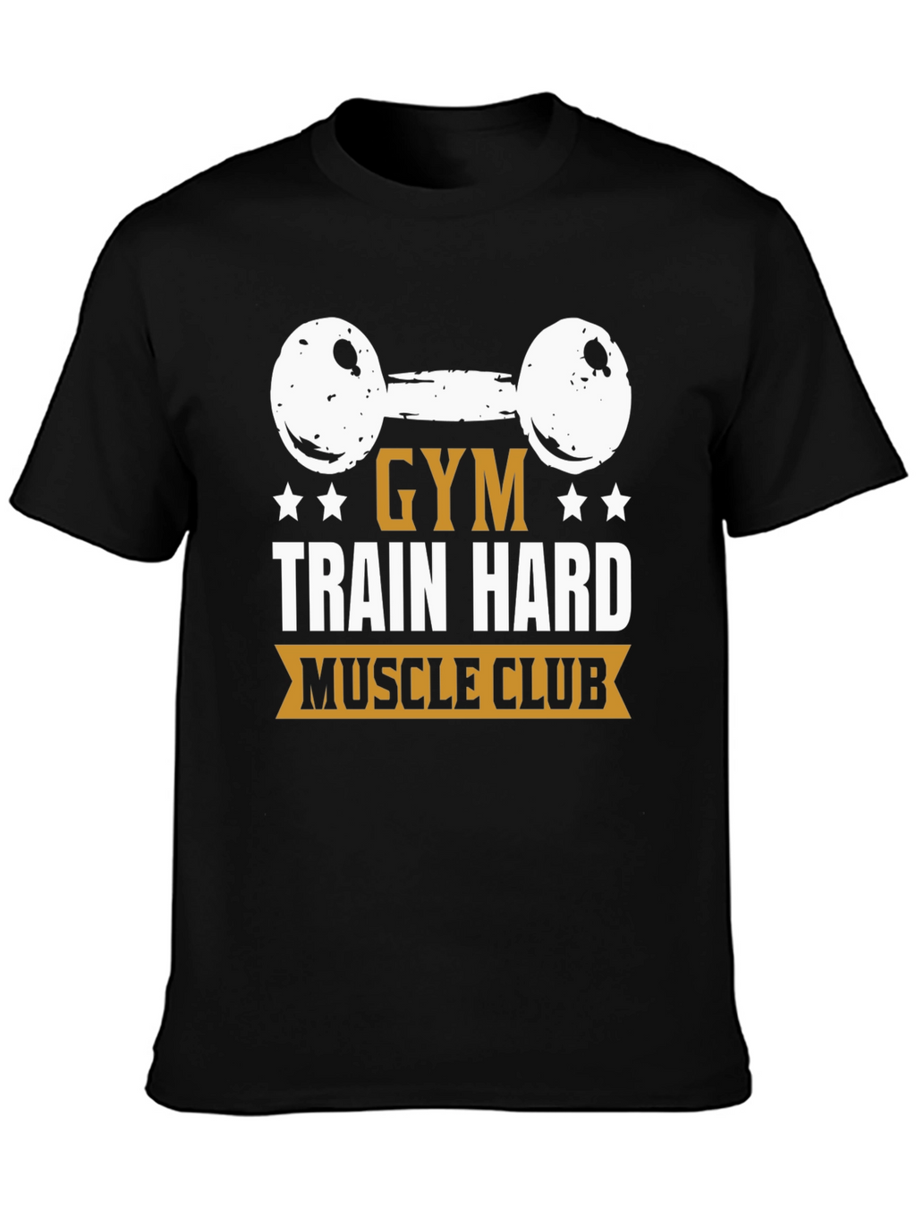 Gym Train Hard Muscle Club Black T-Shirt