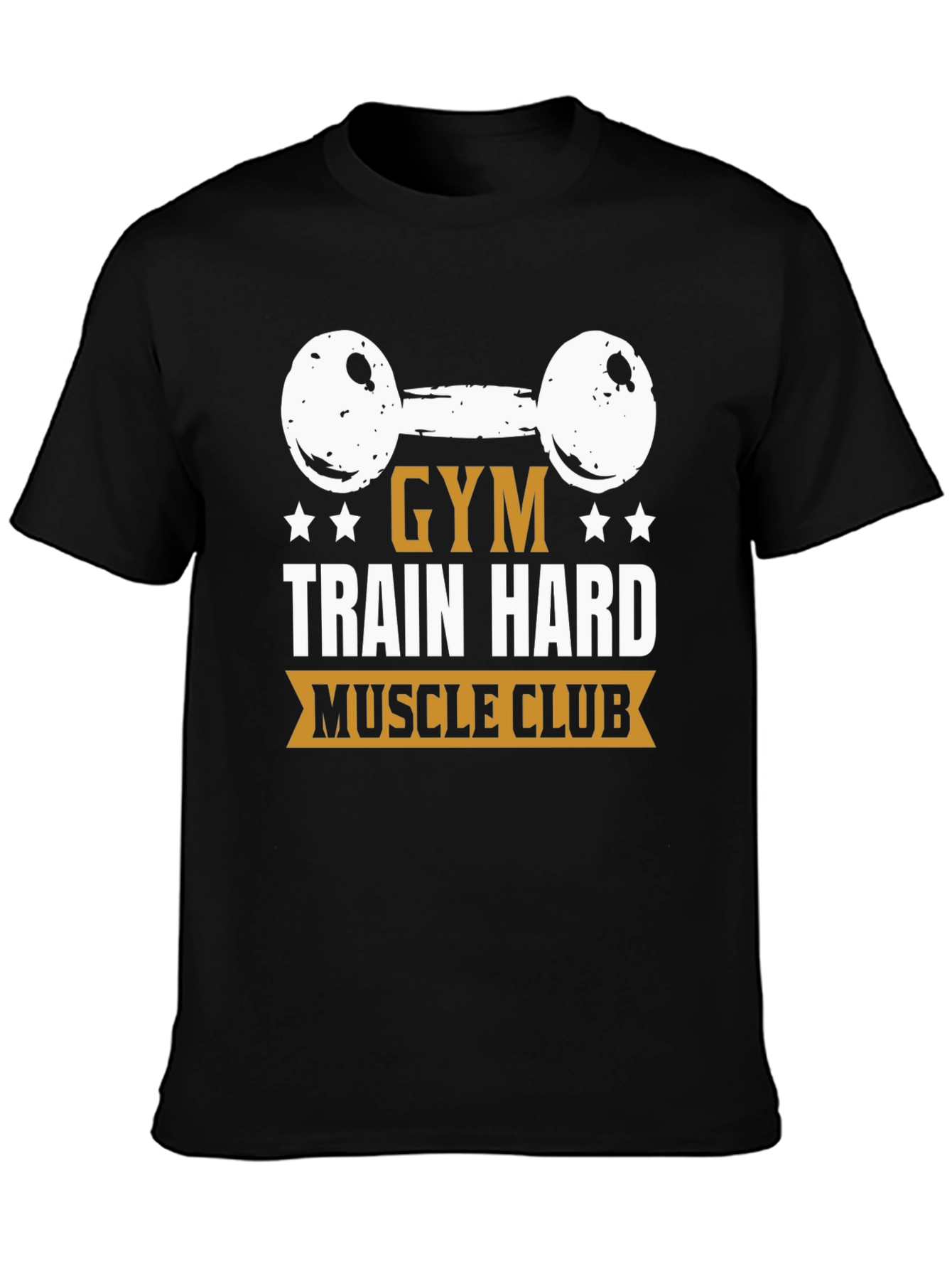 Gym Train Hard Muscle Club Black T-Shirt
